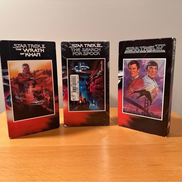 3 VHS Star Trek (2: Wrath of Khan, 3: The Search for Spork, 4: The Voyage Home) - Picture 1 of 15